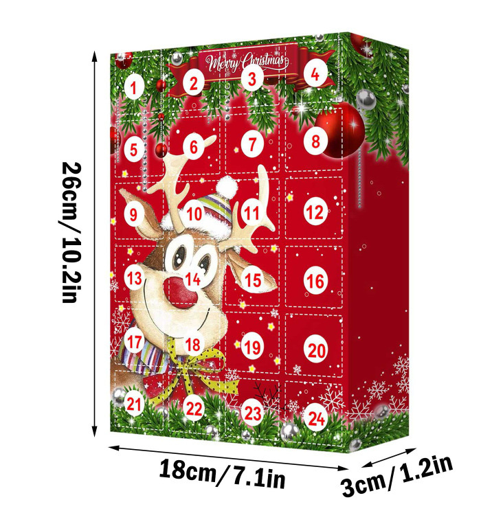 Advent 2024 24Pcs Cute Cartoon Elf Grinch Christmas Countdown Calendar for Kids Doll Collectible Figures Gifts FY8889 0826