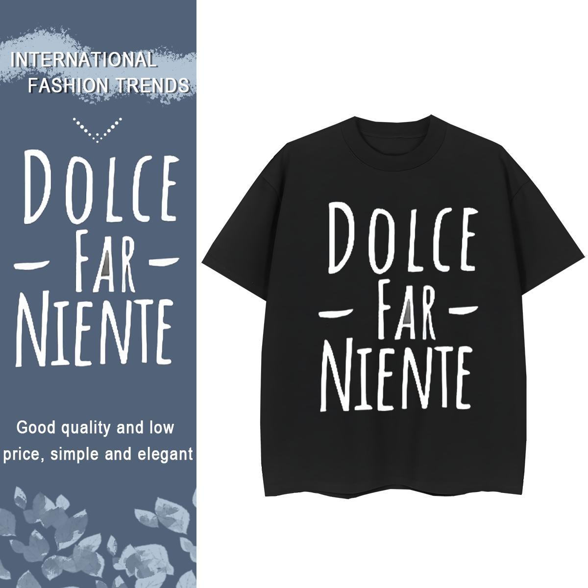 Loose fit Womens Tshirts 230g 100% Cotton letter Street T Shirt For Woman Breathable Crew Neck DIY Anime Printed Top Tees