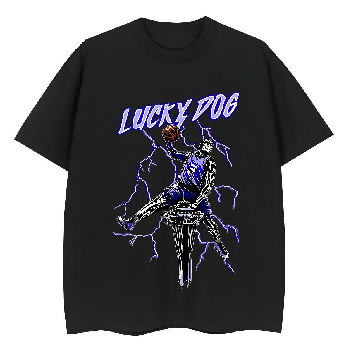 Classic T Shirt For Man 100% Cotton 230g basketball Casual Daily Wear Custom Cartoon Pure Cotton Men Tees Designer Tee Shirt