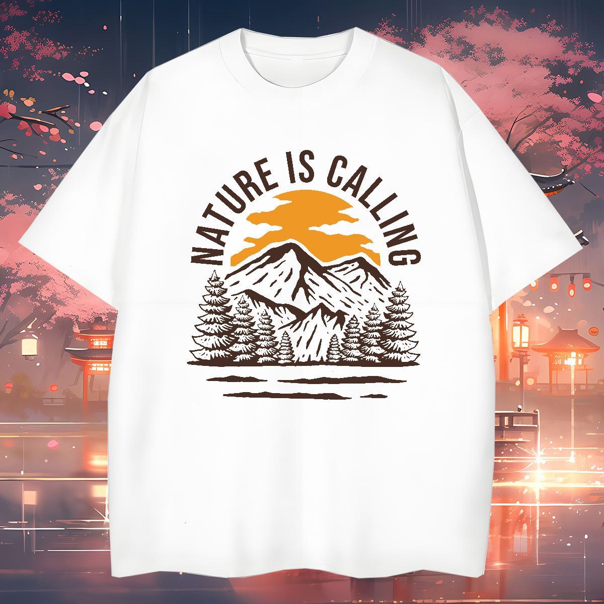 TOP Quality T-Shirts 230g 100% Cotton mountains Street Customized Breathable Short Sleeve Tshirts Fashion Design Wear