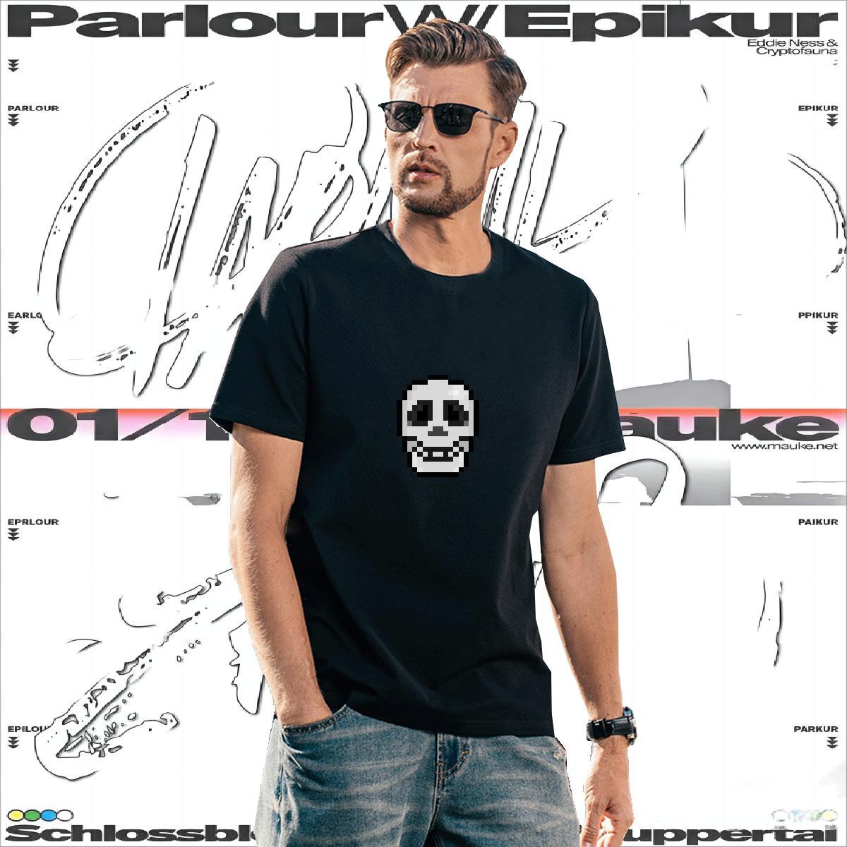 Popular T-Shirts for Men 230g 100% Cotton skull Spring Summer Custom Anime Pure Cotton Tshirt for Man Woman New Tees Shirts