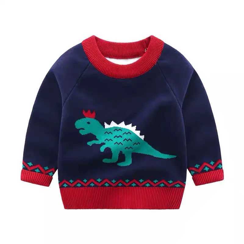 2024 autumn and winter childrens sportswear long sleeved cartoon animal childrens pulley 1-6 years old childrens knitting jumperW240824