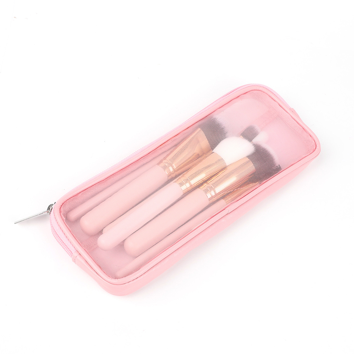 nylon mesh Makeup bag large makeup storage bag portable breathable hollowed out toiletry bag
