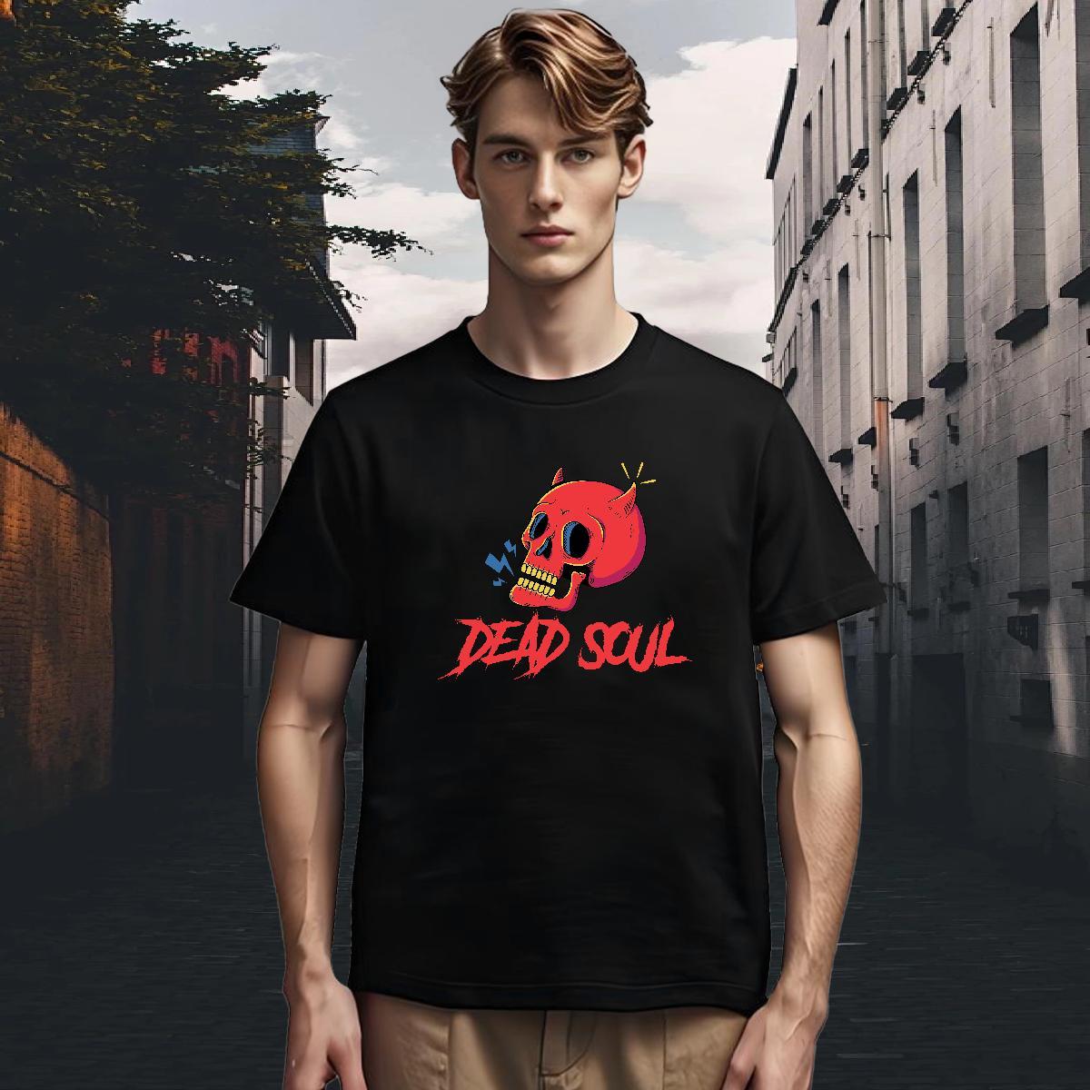 Comfortable Mens T Shirts 230g 100% Cotton skull Hip Hop Plus Size Cartoon Crew Neck Men Tshirts Casual New Tees