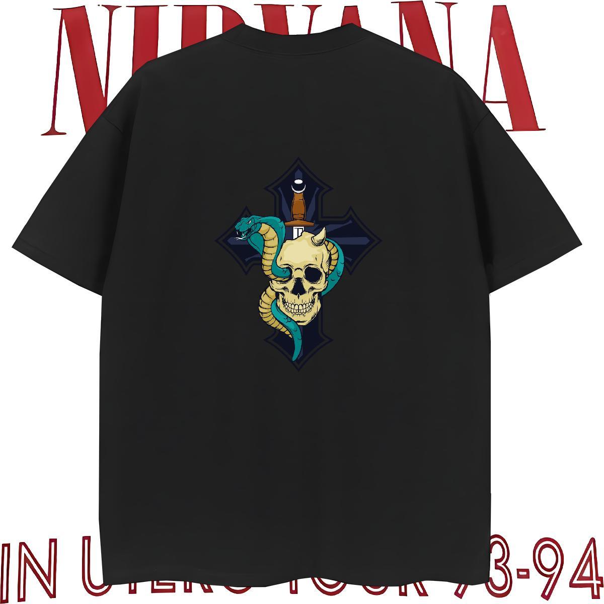 Soft T Shirts Men 100% Cotton 230g skull Street Casual Plus Size Cartoon Breathable Short Sleeve Men Tees Wholesale Tops Tees