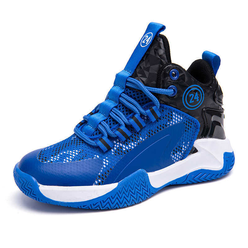 Athletic Outdoor 2024 New Spring Boys Sports and Leisure Childrens Shoes Trendy and Fashionable Basketball Shoes Middle and High School Students Sneak