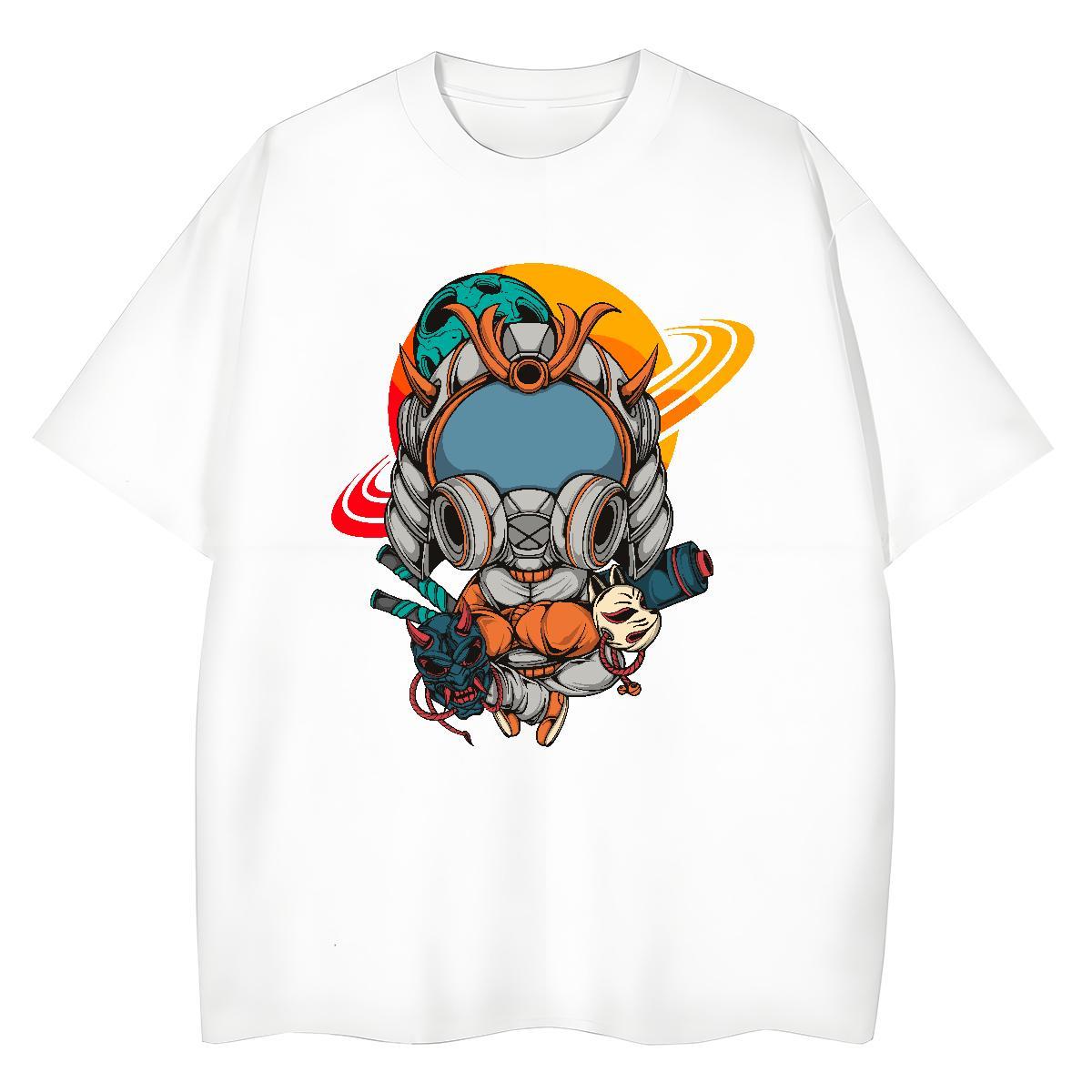 Nice Women Tshirts 230g 100% Cotton cosmonaut Casual Sport T shirt Breathable Crew Neck Customized Print Tops Shirt