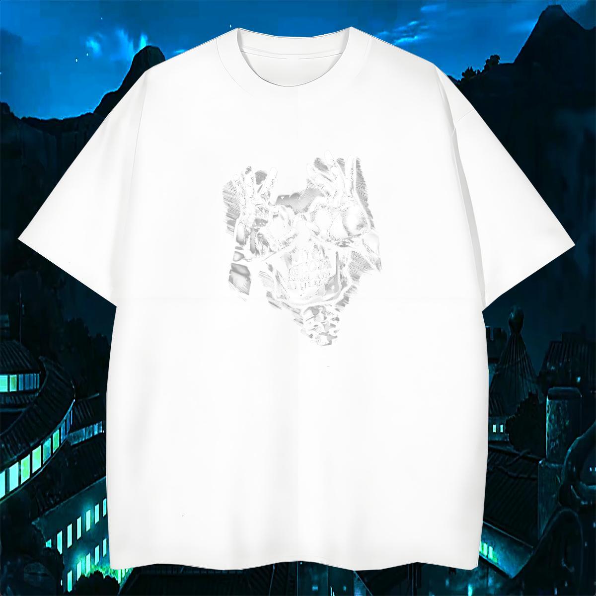 TOP Quality Men T Shirts 230g Pure Cotton skull Sport Cartoon Printing L-4XL Breathable Short Sleeve Mens Tshirts 2024 Tops