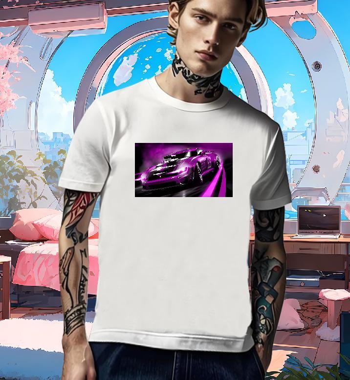 Loose Mens T Shirts 230g 100% Cotton car Street Casual DIY Breathable Short Sleeve Mens Tshirts Designer Polos
