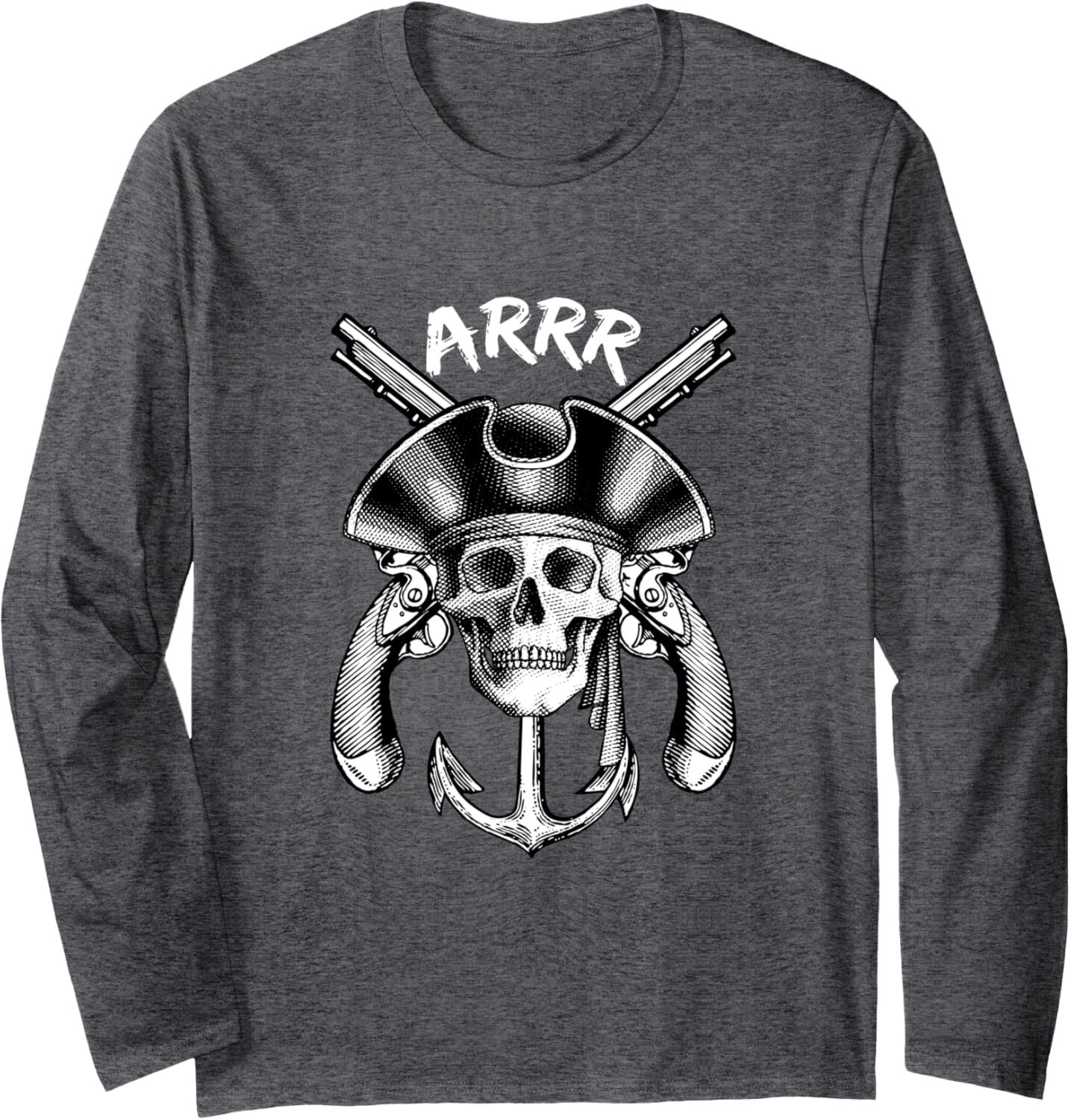 Long Sleeve Shirts for Men sweatshirt ARRR Pirtate With Pirate Skull Anchor Funny Gift Long Sleeve Tee Streetwear Casual tops clothes