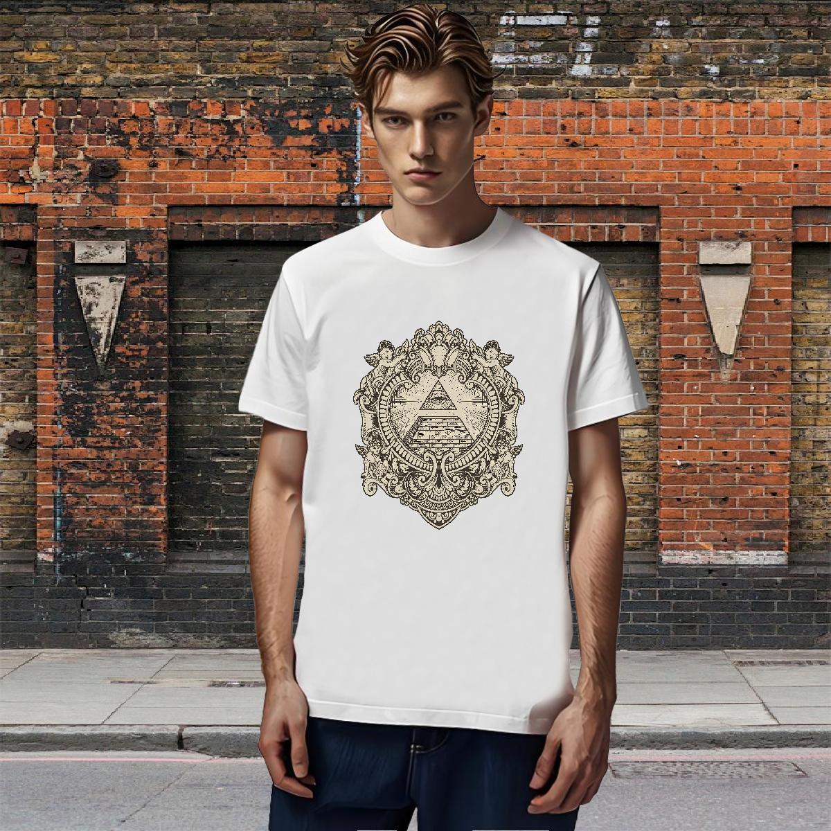 Cool Design T-Shirts 230g 100% Cotton eye of the devil Summer Casual Custom Print Plus Size Crew Neck Tshirts New Designer Tees Shirts