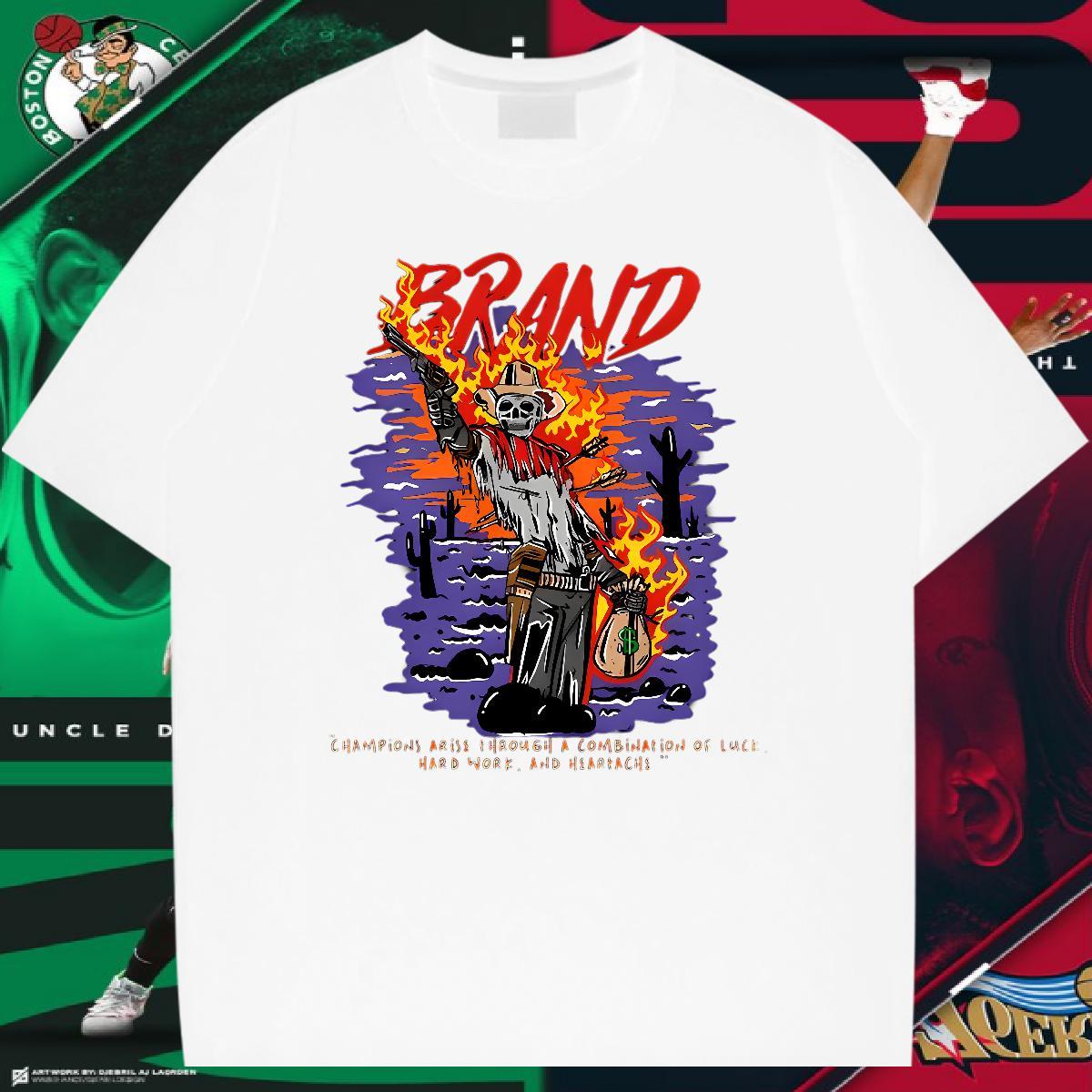 Brand Man T Shirts 100% Cotton 230g skull Casual Oversized 4XL Breathable Short Sleeve Men Clothes T-Shirt Fashion Tees