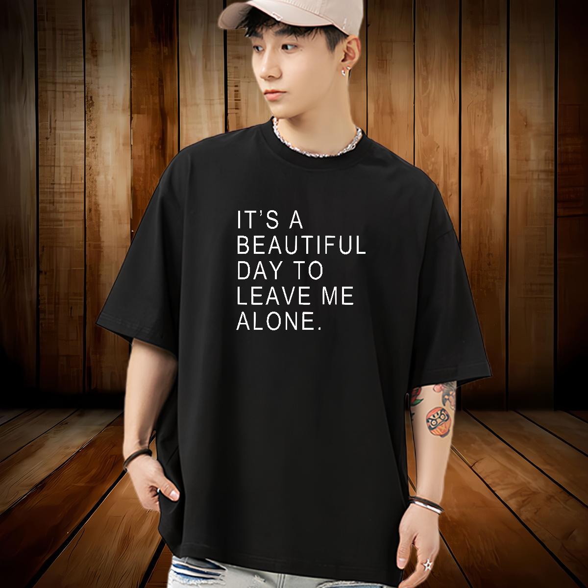 Loose T shirt 230g Cotton letter Street DIY Printed Round Neck Short Sleeve Couples T Shirts 2024 DIY Tops Tees