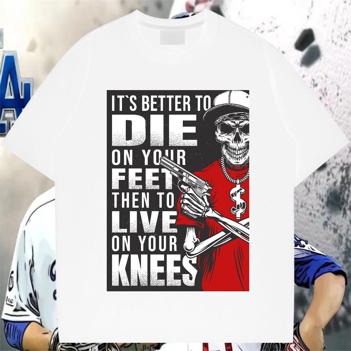 Free Shipping T-Shirts for Men 230g Cotton skull Sport Custom Anime Short Sleeve Soft Mens Tshirts Fashion Casual Top Tees