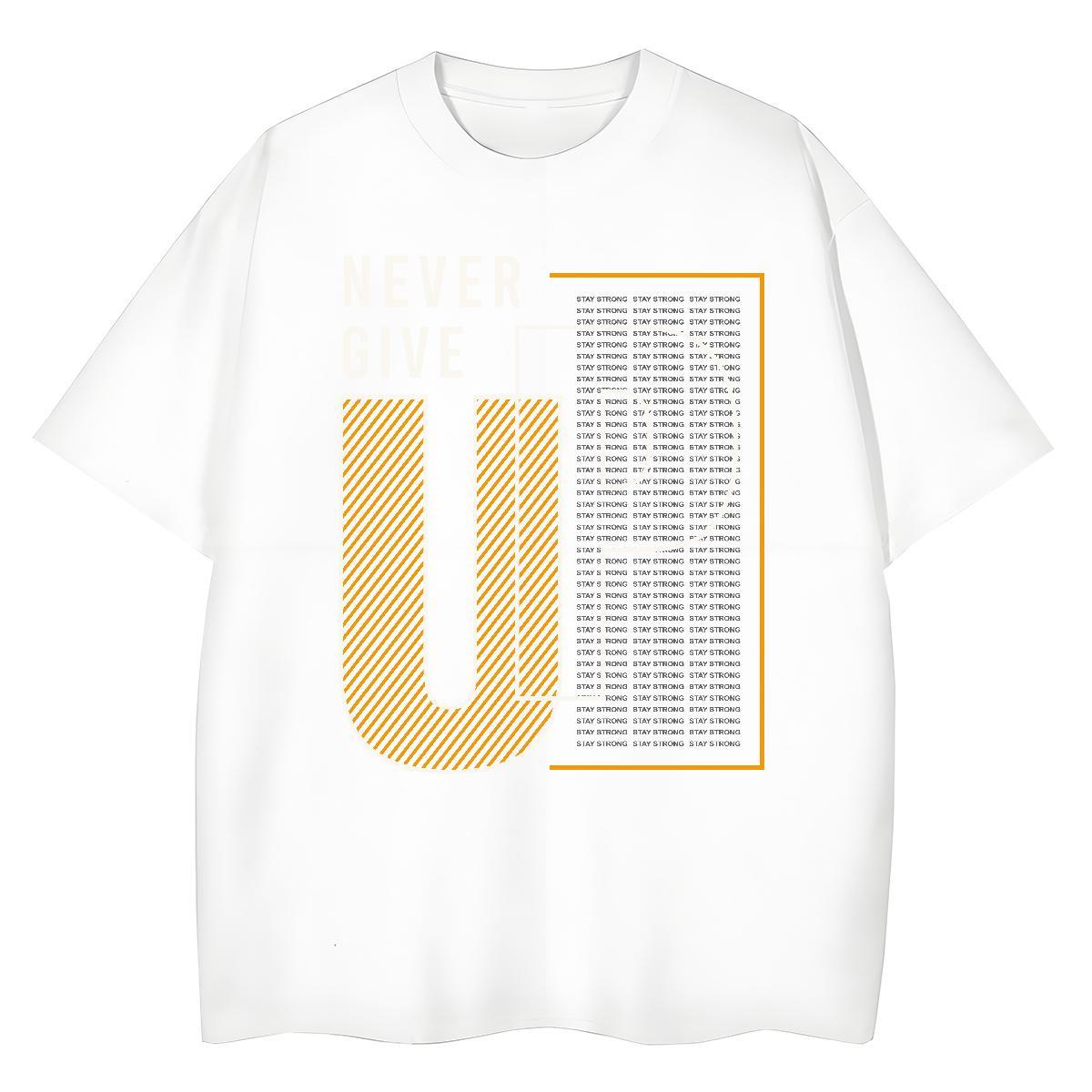 Wholesale Mens T Shirts 230g 100% Cotton letter Daily Wear Customized Round Neck Short Sleeve Tshirt for Man Woman Fashion Design Top Tees