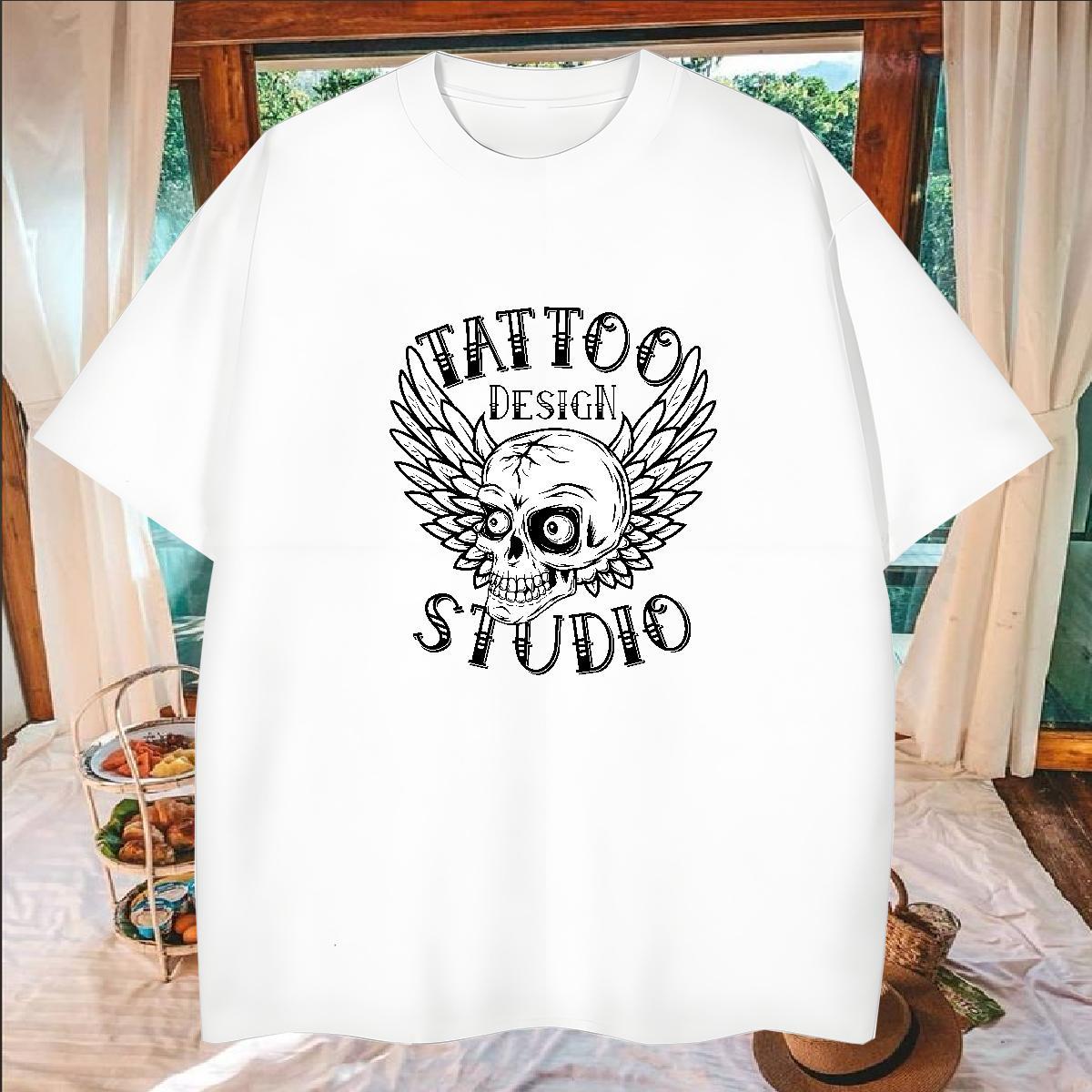 High Quality T shirt 230g 100% Cotton logo Street wear Hip Hop Graphic Short Sleeve Soft Tshirts Custom Wear