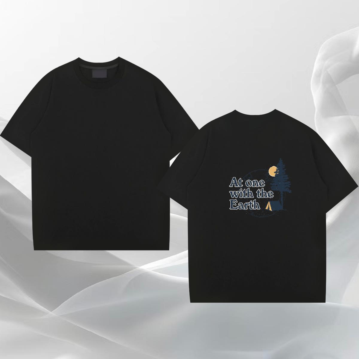 Loose Fit T-Shirts 230g 100% Cotton letter Casual Custom Big Size Round Neck Short Sleeve Men Tees New Arrival Polos