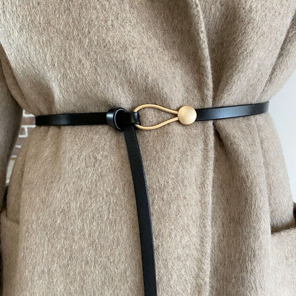 New Slim Waistband For Women Exquisite Versatile Knotted Decorated Fashionable Black Belt Paired With Dresses Sweaters And Waist Cinching 7f1c8