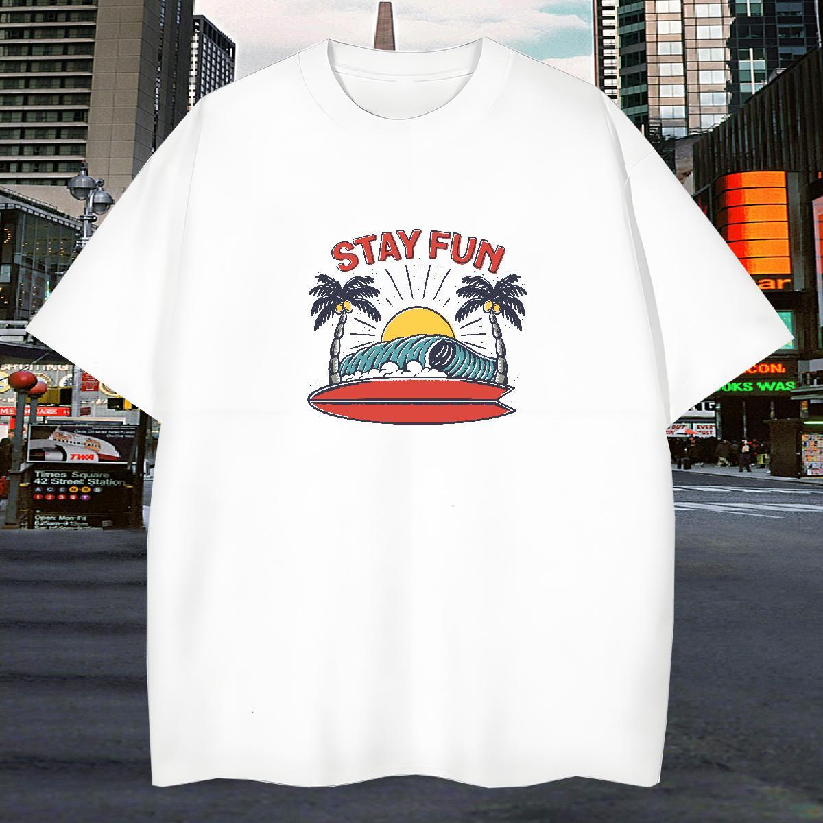 Wholesale Man T Shirts 230g Pure Cotton sea wave Beach Oversized 4XL Breathable Men Tshirts Fashion Designer Polos