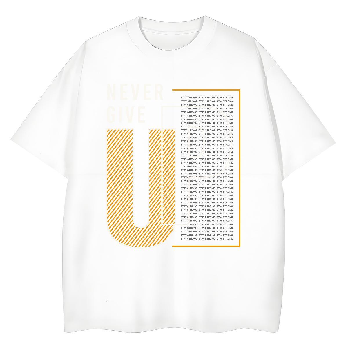 Soft Couples T Shirts 100% Cotton 230g letter Outdoor T-Shirts O Neck Short Sleeves DIY Anime Printed Clothes Shirt
