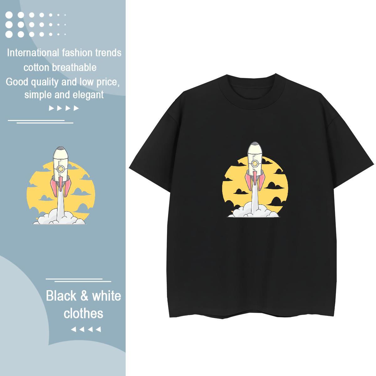 Designer Women Tees 230g Pure Cotton universe Casual Beach Woman T Shirts Round Neck Short Sleeve Custom Print Plus Size Tshirts
