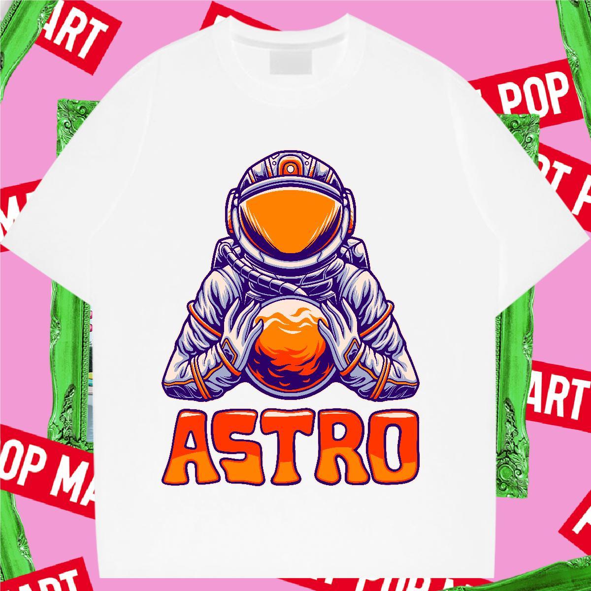 Brand Couples T Shirts 230g 100% Cotton universe Casual Beach T-Shirts for Women Breathable Soft Custom Cartoon Tees