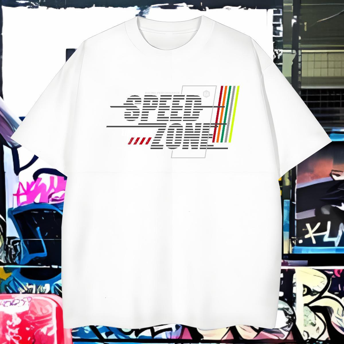High Quality T Shirt For Man 230g Cotton letter Street wear Hip Hop DIY Anime Crew Neck Breathable Men Tshirts Fashion Design Tops