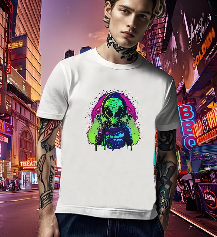 Wholesale Mens T Shirts 230g 100% Cotton ET Street wear Hip Hop Floral Print Pure Cotton Men Tops Tees Fashion New Tee Shirt