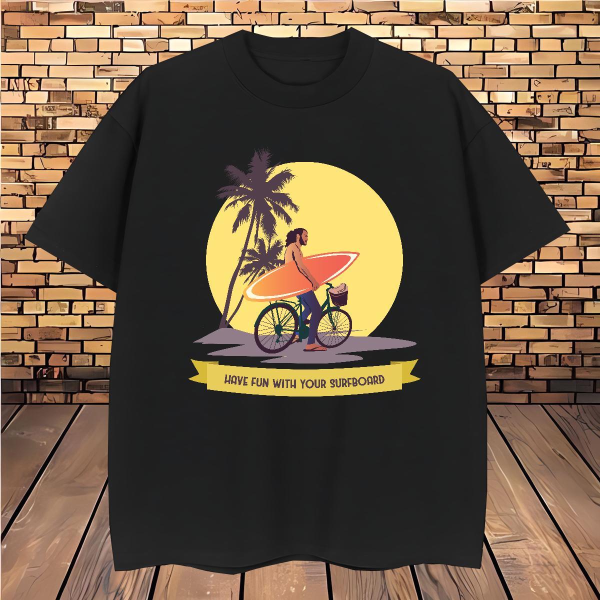 Soft Men T Shirts 230g Pure Cotton wave Hip Hop Cartoon Print O Neck Short Sleeves Tshirts Fashion Casual Tees Shirts