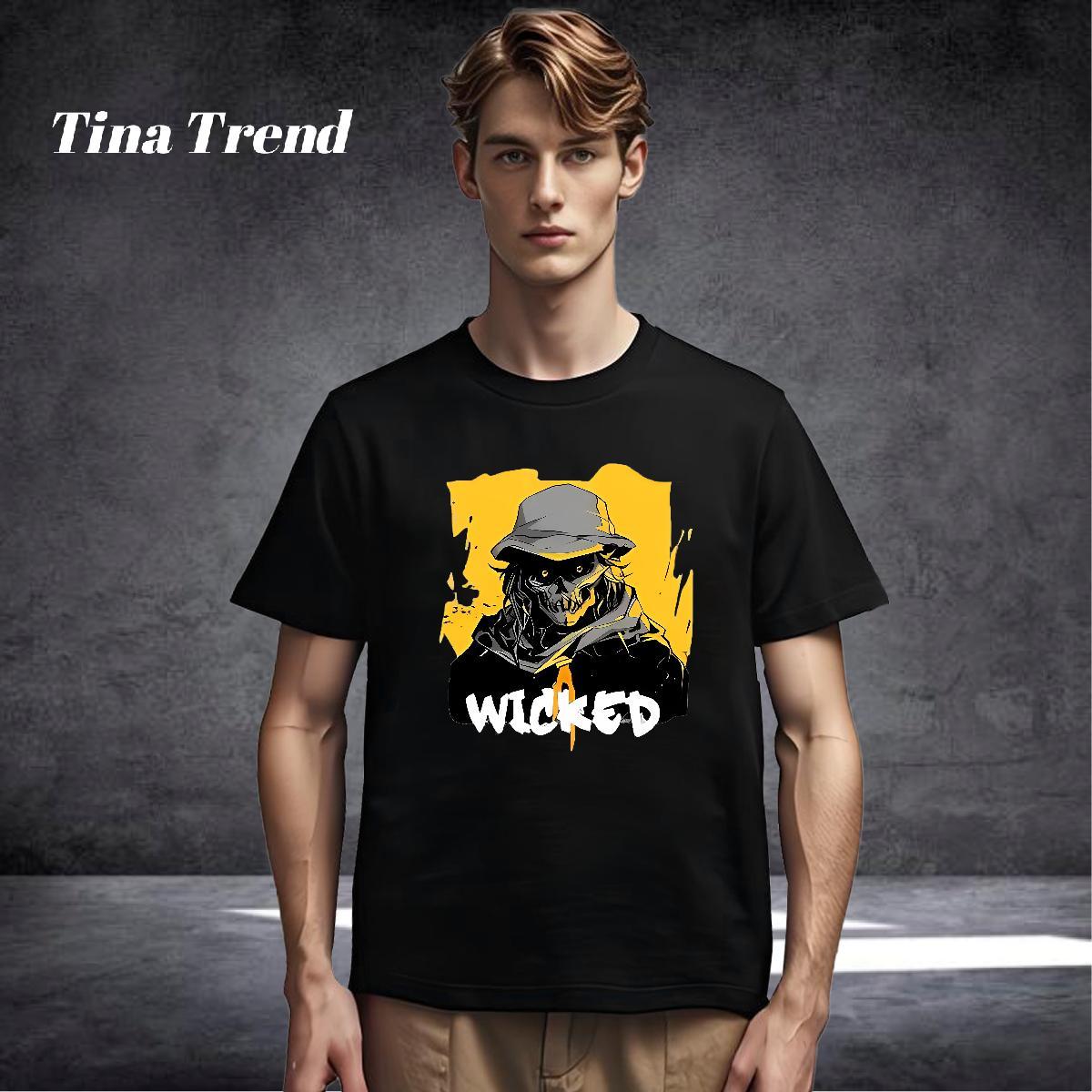 High Quality T Shirt For Man 100% Cotton 230g skull Casual Beach Custom Cartoon Round Neck Short Sleeve Tshirts Fashion Casual Tops