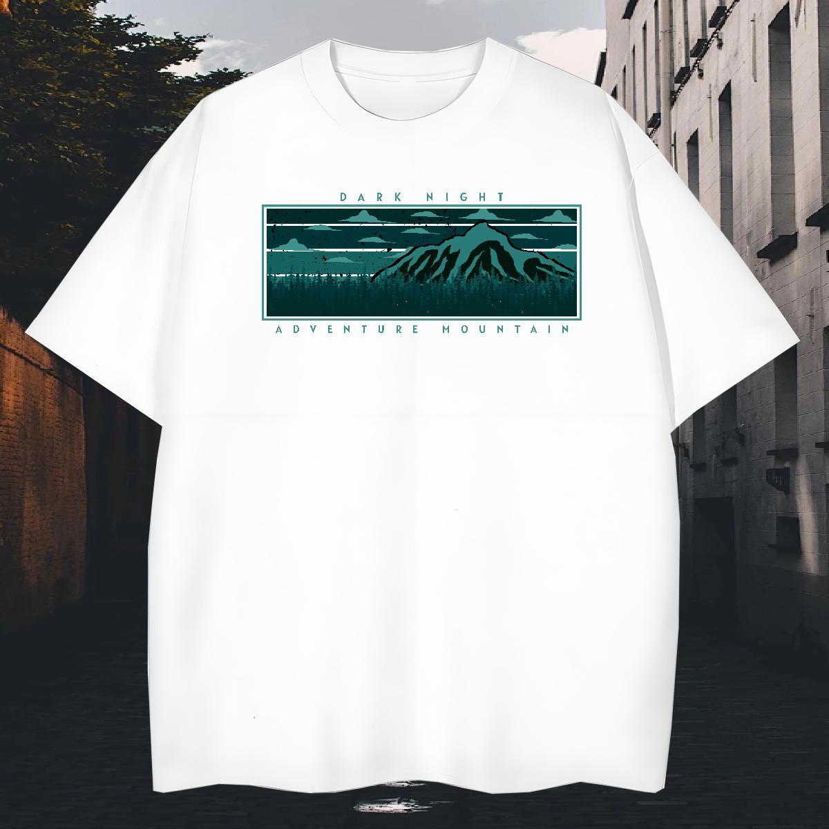 Designer Mens T Shirts 230g 100% Cotton mountains Spring Summer Graphic Breathable Crew Neck Men Clothes T-Shirt Customized Tops Shirt