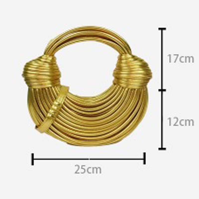Handbags For Women New Gold Brand Handwoven Noodle Bags Rope Knotted Pulled Hobo Evening Clutch Chic