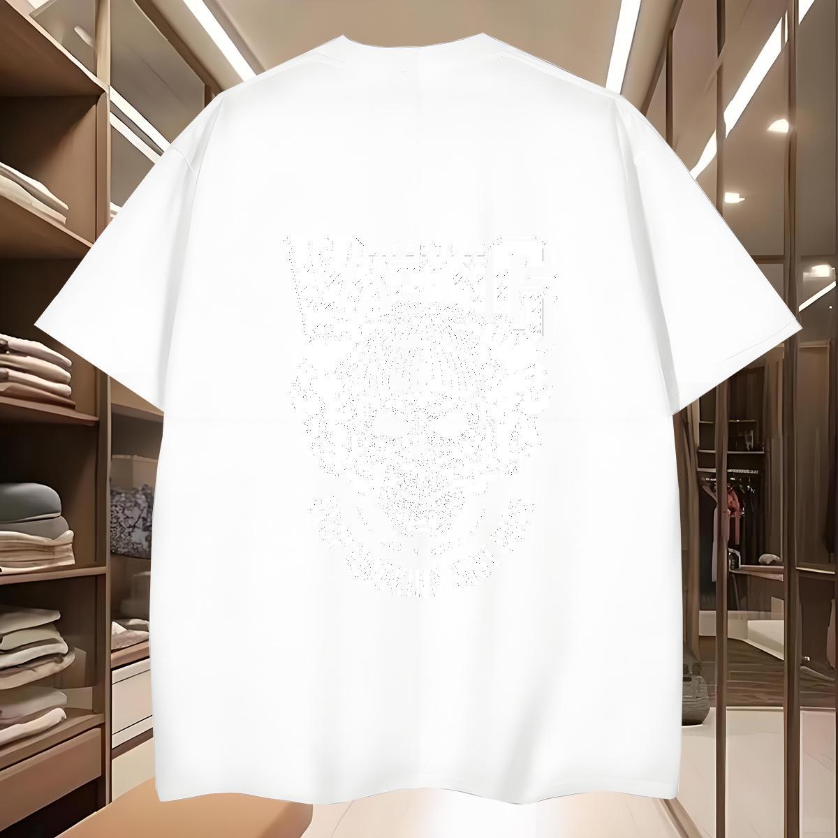 Free Shipping T-Shirts 230g 100% Cotton skull Sport DIY Logo Oversized Breathable Mens Tshirts Custom Tee Shirt