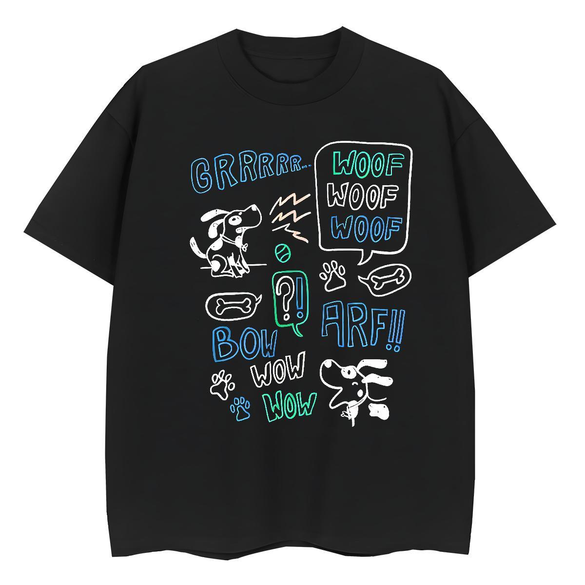 Soft Tshirt for Man Woman 230g Cotton letter Casual Daily Wear Woman T Shirts Crew Neck DIY Anime Tee Shirt