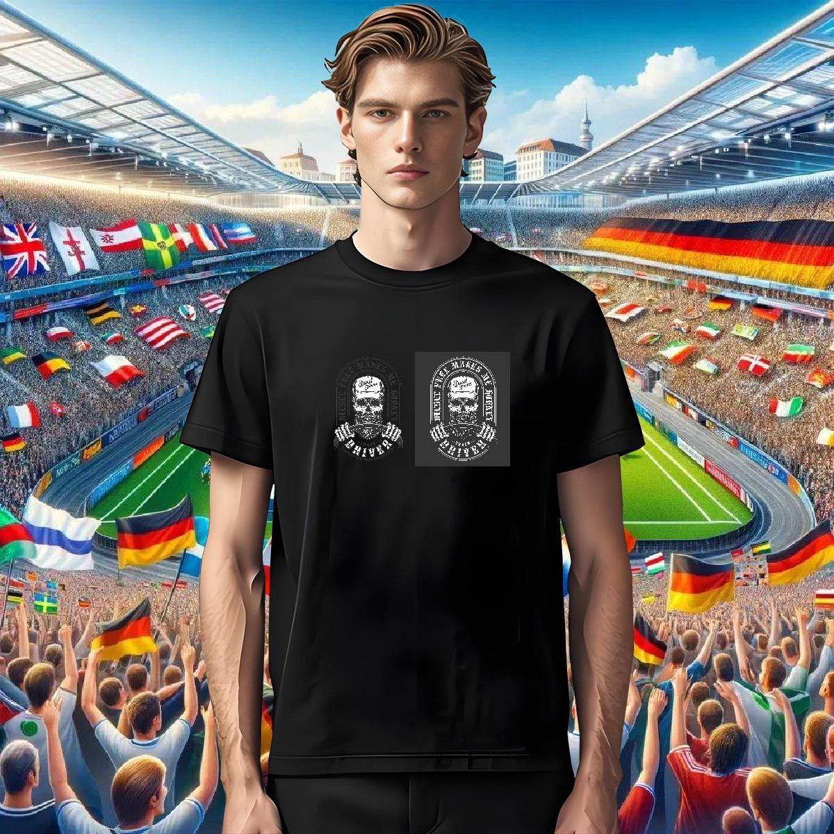 Loose Fit Man T Shirts 100% Cotton 230g skull Sports Casual DIY Printed Breathable Crew Neck Men Tops Tees Factory Direct Tees Shirts