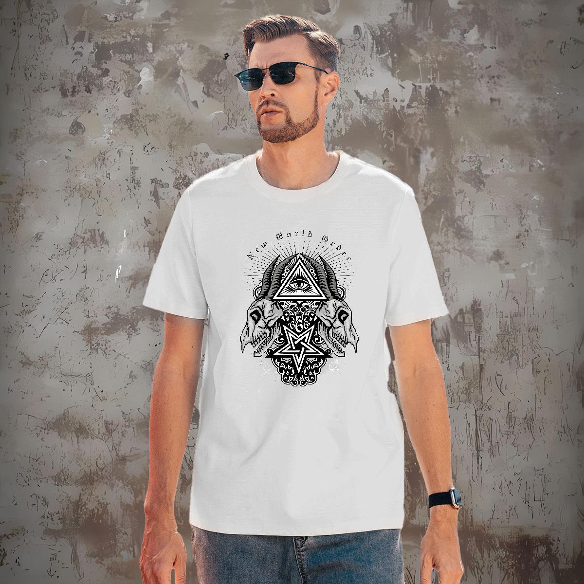 Brand T Shirts Men 230g Pure Cotton eye of the devil Sport Customized Breathable Short Sleeve Mens Tshirts New Arrival Clothes