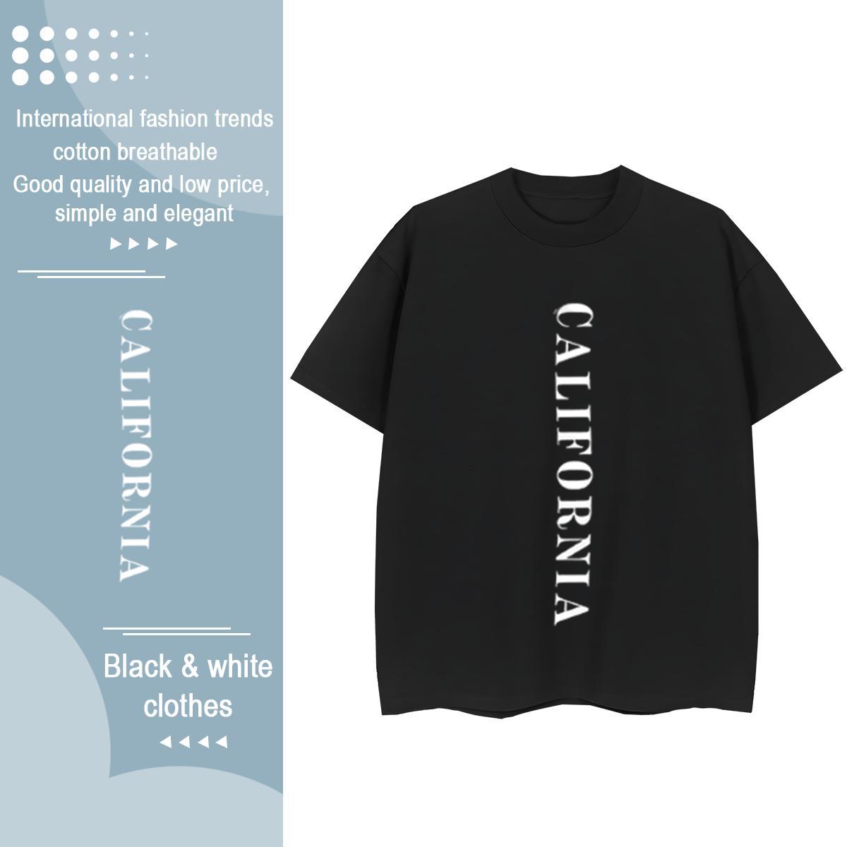 Unisex Tshirt for Man Woman 230g 100% Cotton letter Sport T Shirt For Woman Breathable Soft Cartoon Anime Clothes Shirt