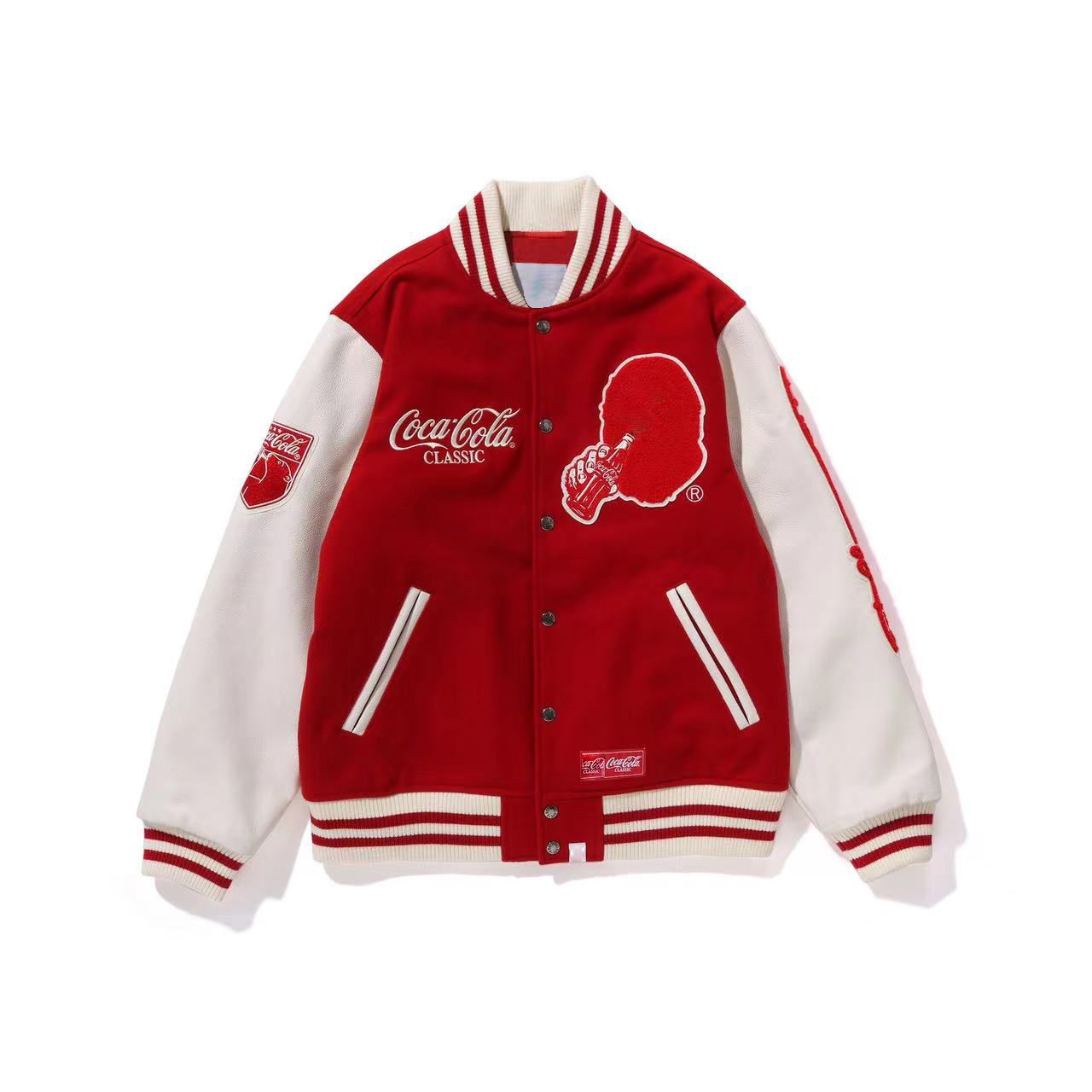 Designer men sport loose varsity cking leather long sleeves baseball coat uniform jacket single breasted warm jackets2024