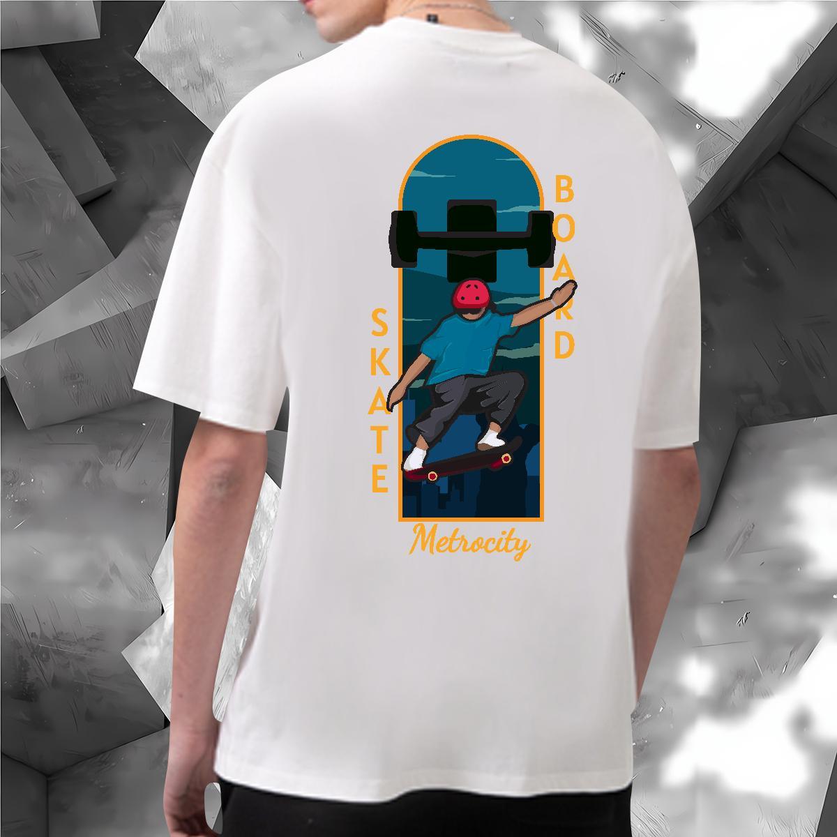 Designer T-Shirts for Men 230g Cotton painting Hip Hop DIY Logo Oversized Breathable Short Sleeve Men Tops Tees 2024 New Polos