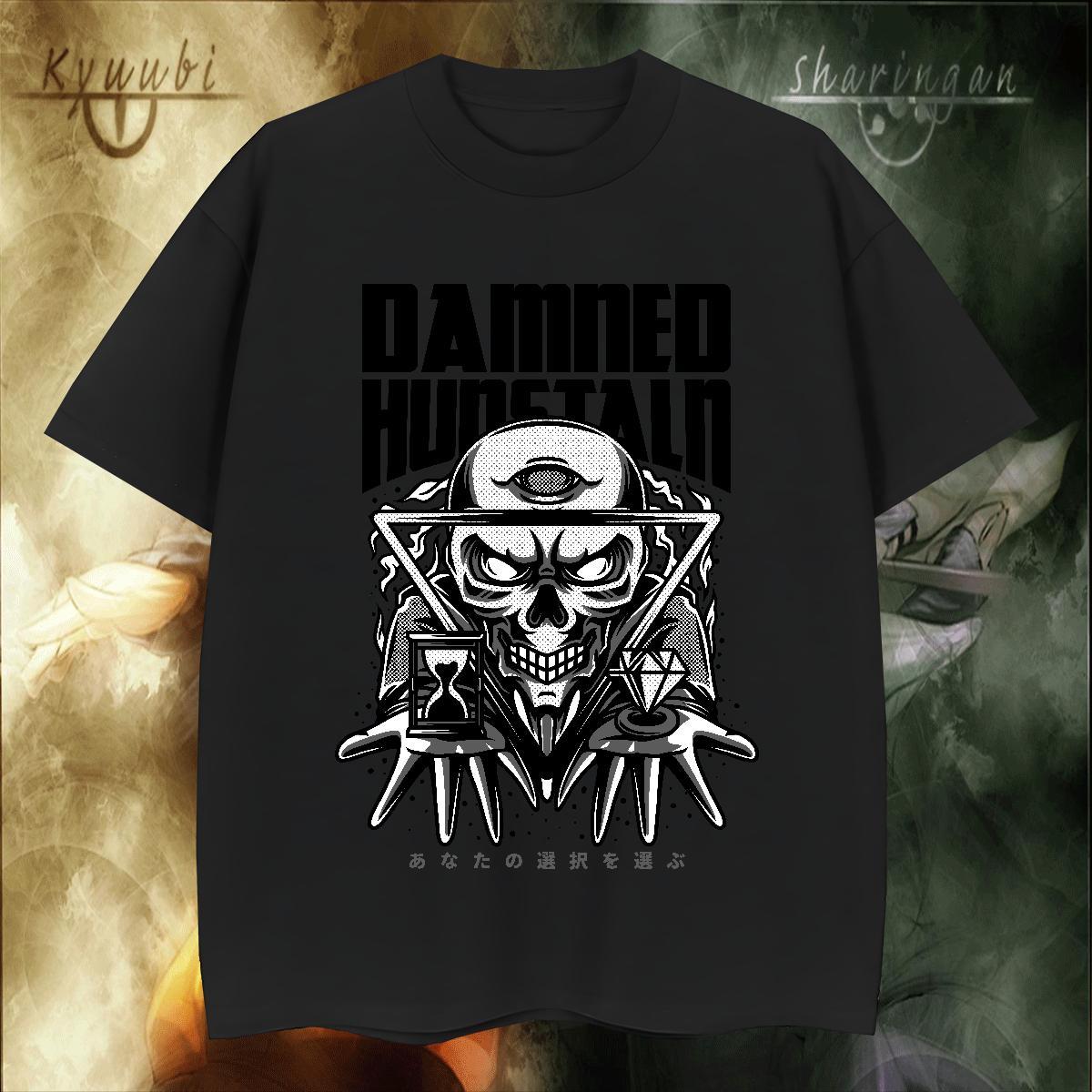 Classic Men T Shirts 230g Pure Cotton skull Casual DIY Anime Breathable Soft Couples T Shirts 2024 Tops Shirt