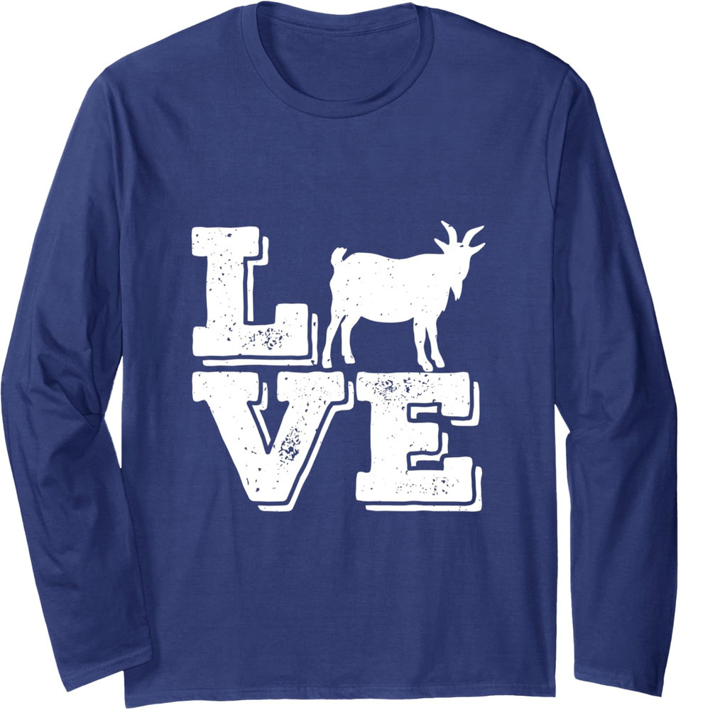 Long Sleeve Shirts for Men sweatshirt Love Goat Farm Animal Goat Lover Funny Gift Long Sleeve Tee Streetwear Casual tops