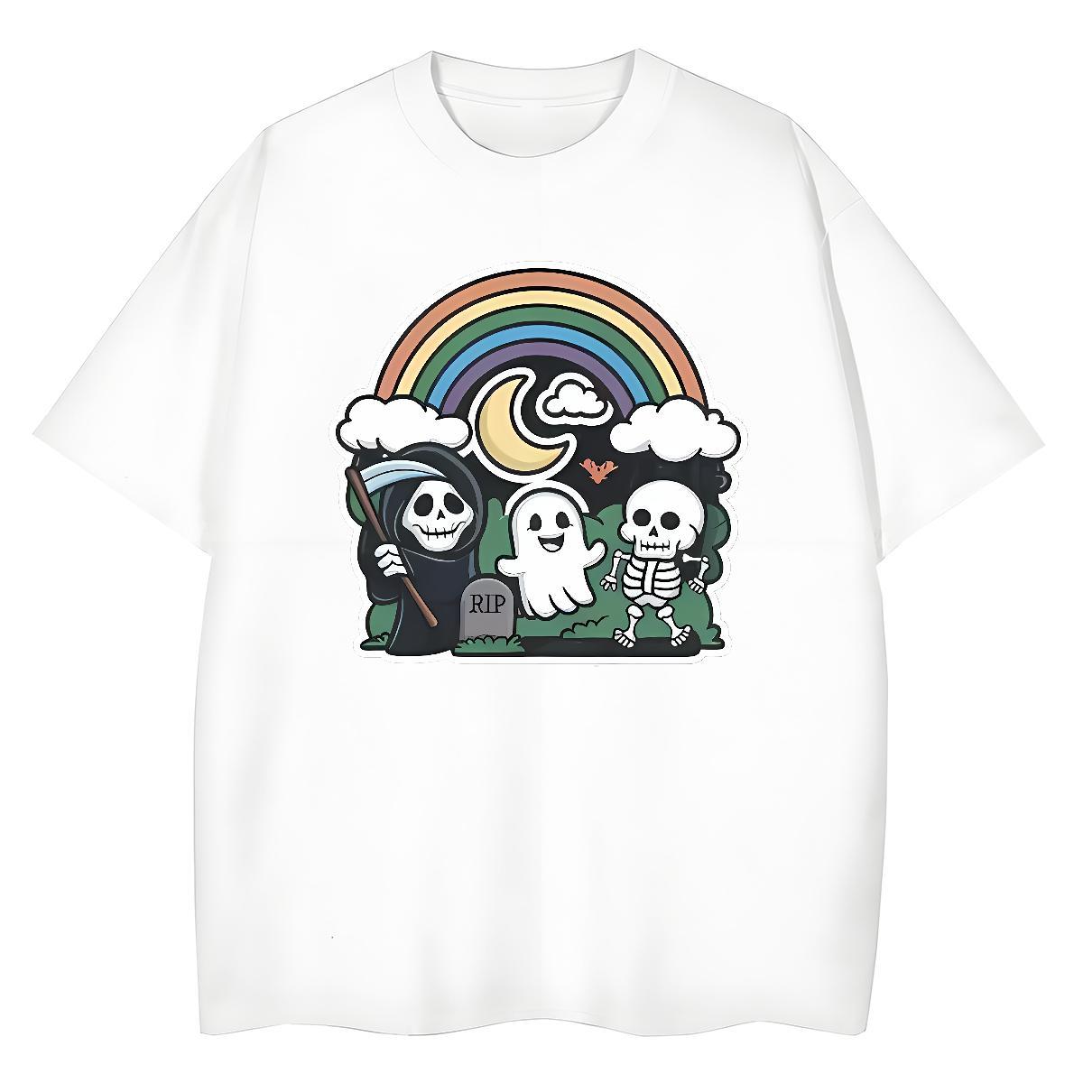TOP Quality Men T Shirts 100% Cotton 230g monster Casual Custom Printing Crew Neck Breathable Men Tops Tees Fashion Casual Top Tees