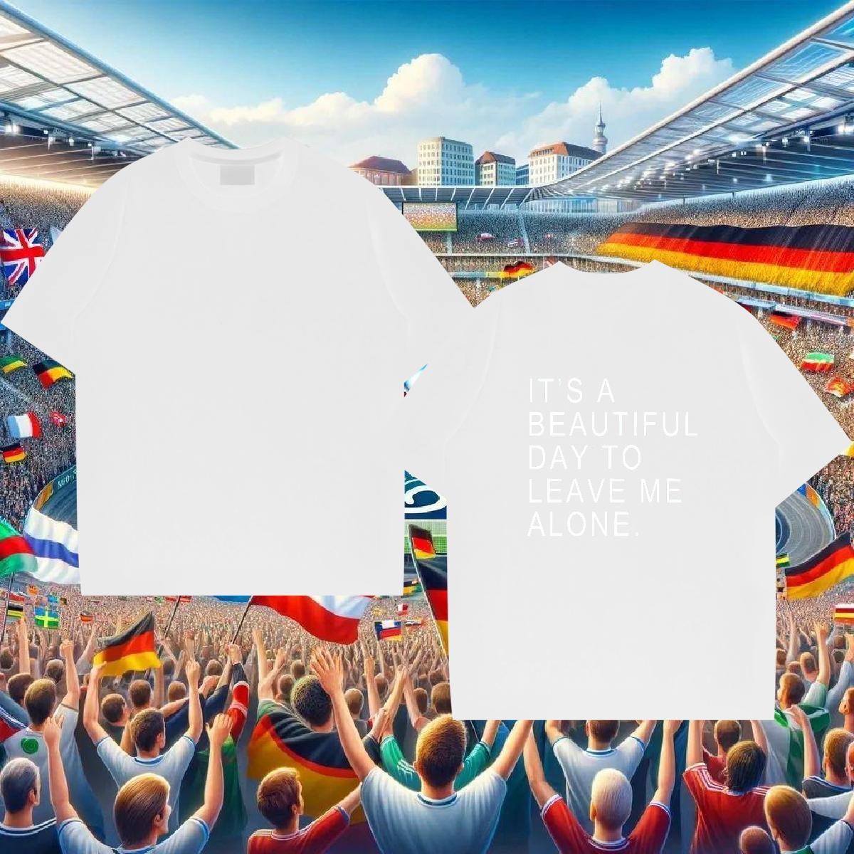 Comfortable Men T Shirts 230g 100% Cotton letter Street Custom Printed Breathable Men Tops Tees 2024 New Top Tees
