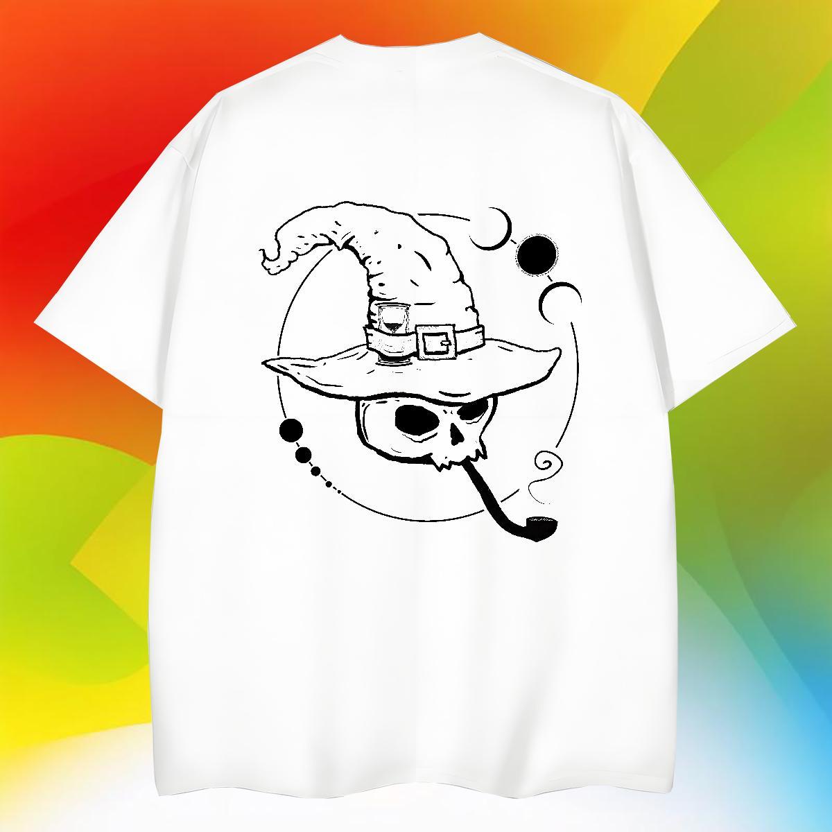 Brand Men T Shirts 100% Cotton 230g skull Hip Hop Street Plus Size Custom Short Sleeve Soft Men Tops Tees Free Shipping Top Tees