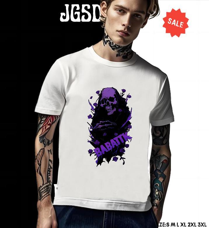 TOP Quality T-Shirts 230g Cotton skull Home Outdoor Oversized 3XL 4XL Breathable Short Sleeve Mens Tshirts Brand Clothings