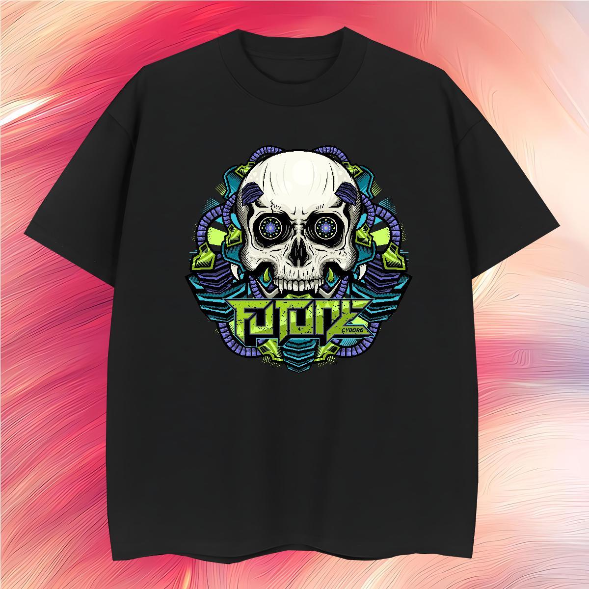 Popular T-Shirts for Men 230g 100% Cotton skull Daily Outfit Skull Breathable Crew Neck Men Tees Casual New Clothes