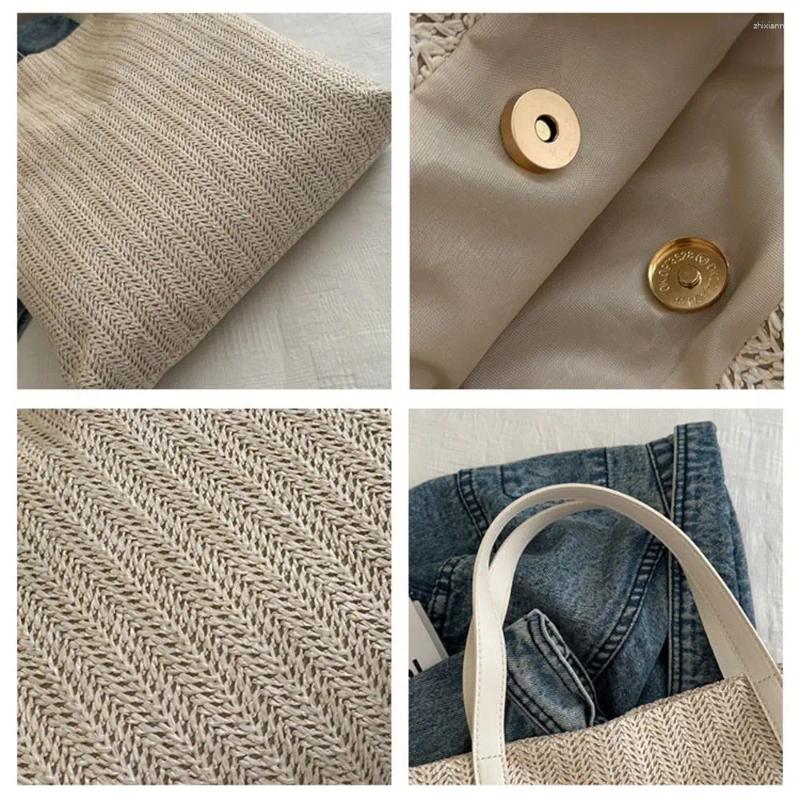 Free Shipping Totes Casual Straw Shoulder Bags Handmade Braid Large Capacity Handbags Rattan Bohemian Tote For Summer Designer Bag Luxury Bag Tote Bag