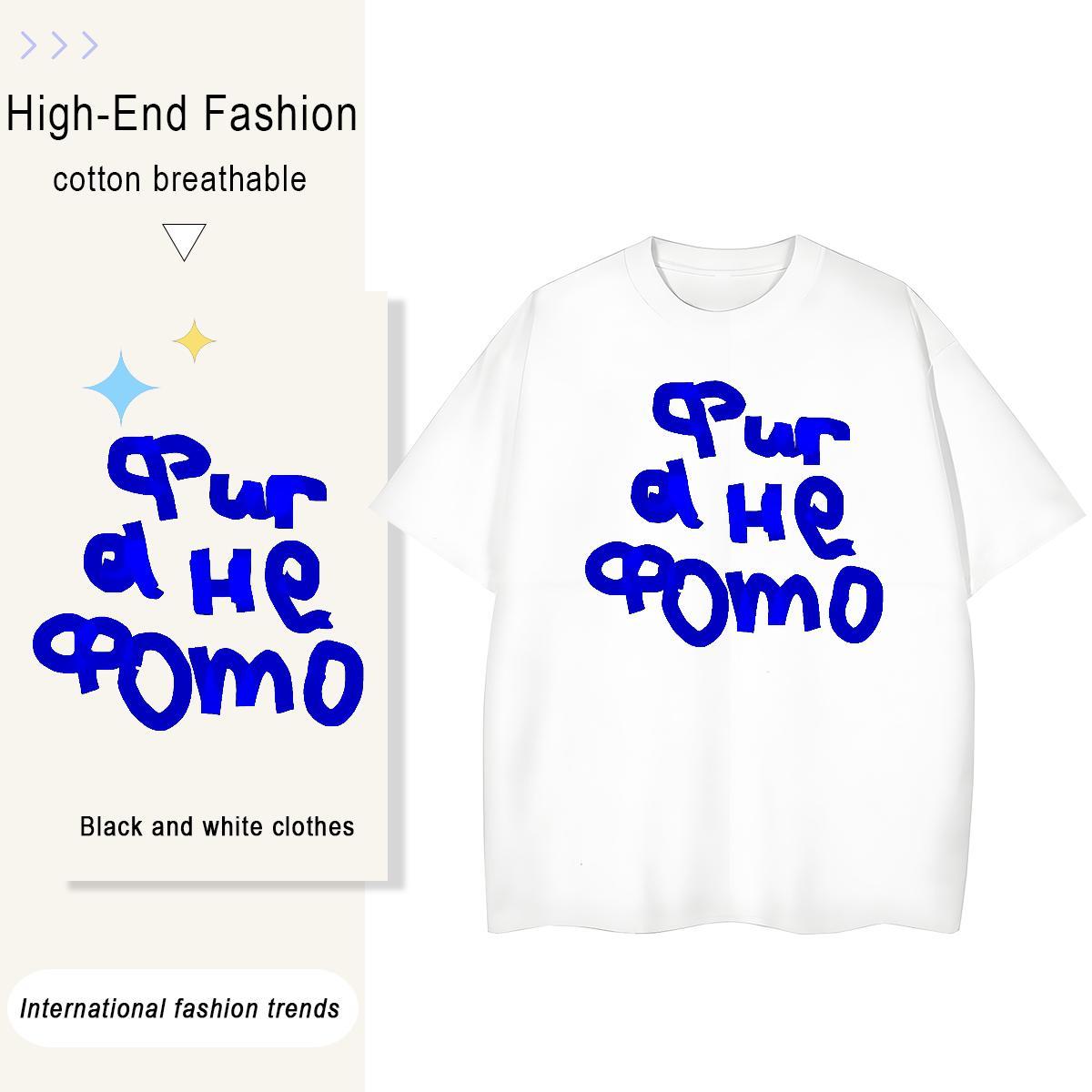 Brand Tshirt for Man Woman 230g 100% Cotton letter Spring Summer Woman T Shirts Breathable Customized Print Top Shirts