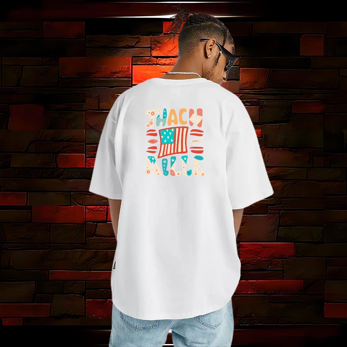 Free Shipping Mens T Shirts 230g Cotton letter Street wear Hip Hop Cartoon Print Pure Cotton Mens Tshirts Designer Top Tees