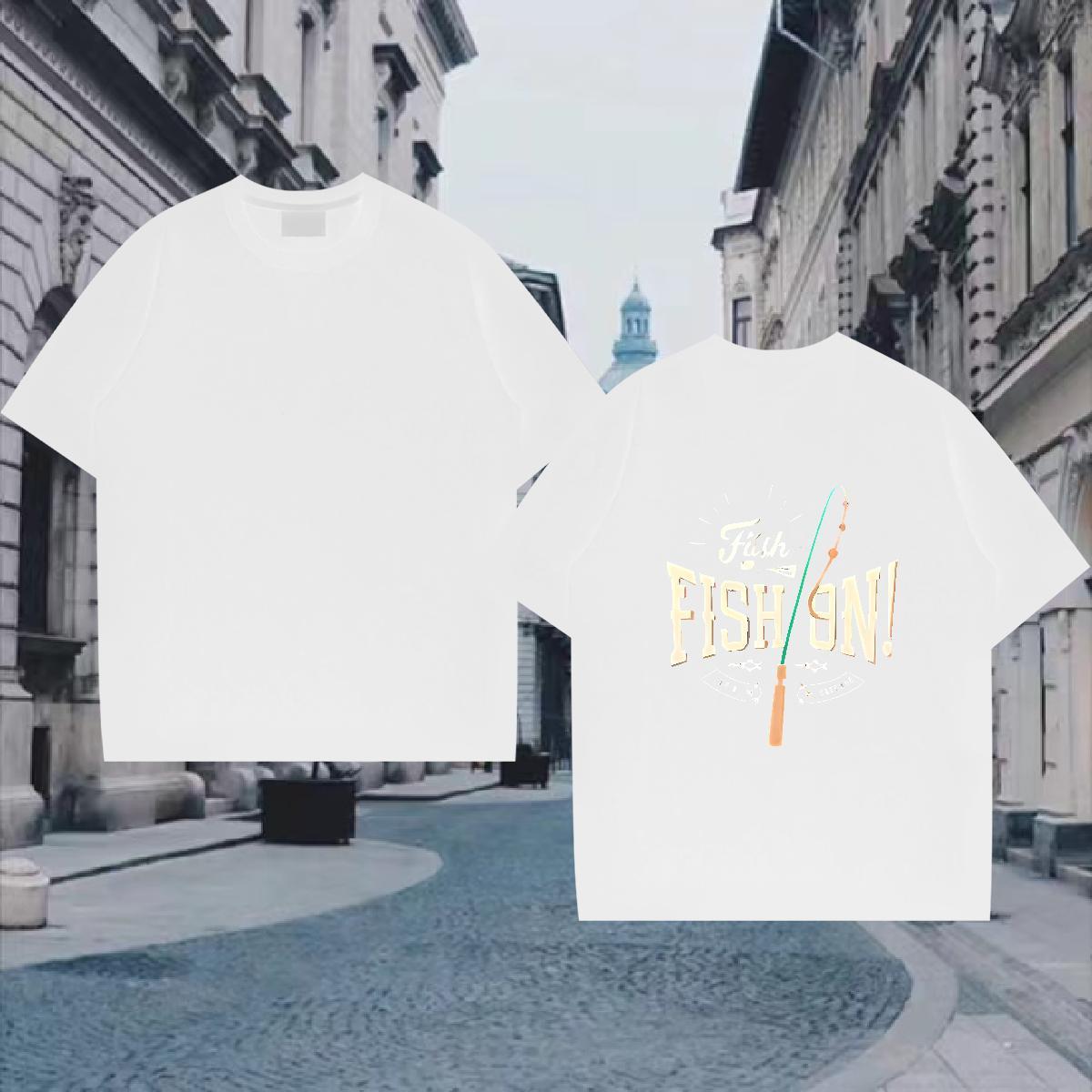 Comfortable T-Shirts 230g Pure Cotton letter Spring Summer Customized Breathable Short Sleeve Couples T Shirts Fashion Casual Tops Tees